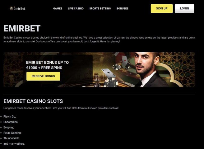 Emirbet registrieren vergleich